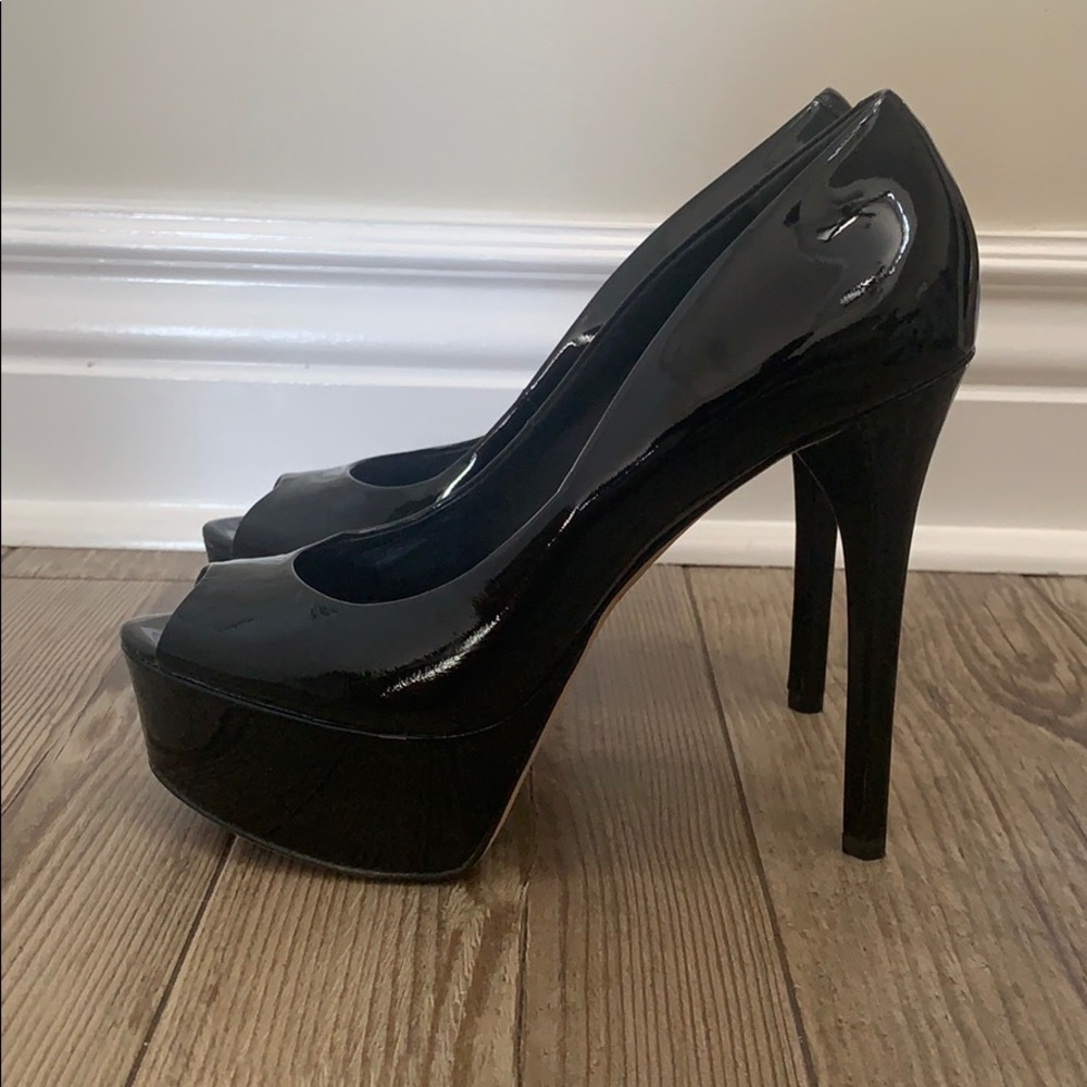 ⚡️Brian Atwood patent leather platform heels